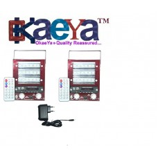 OkaeYa Rechargeable USB FM with LED Light and Solar Charging Combo (Pack of 2)